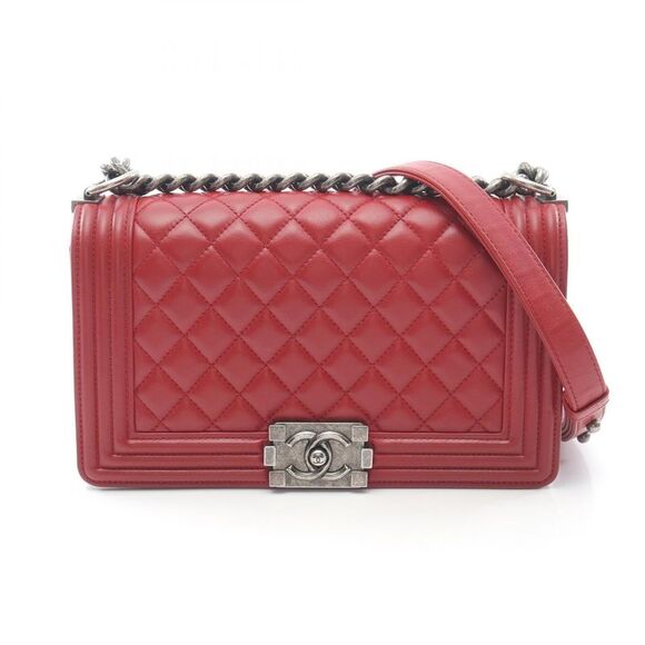 Chanel Boy Chanel Lambskin Shoulder Bag - Picture 1 of 10